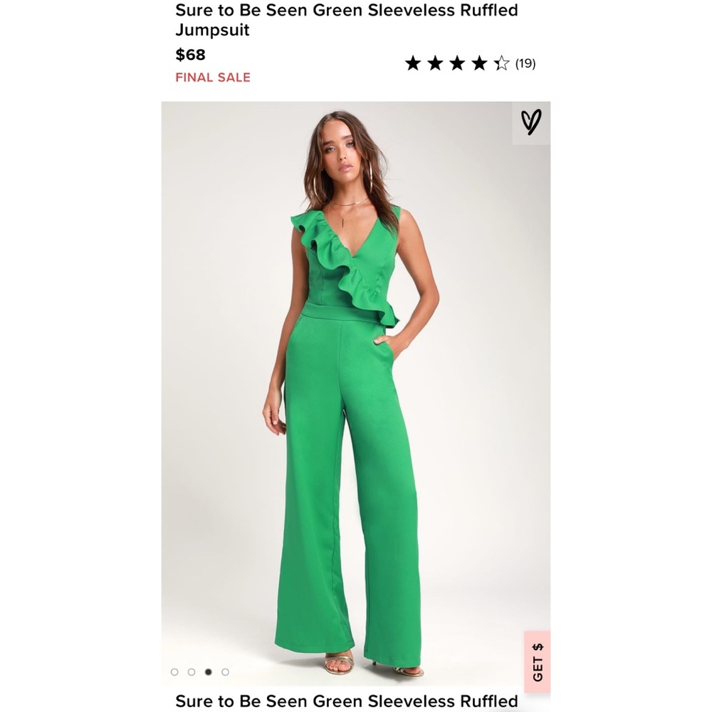 Lulus Green jumpsuit romper.